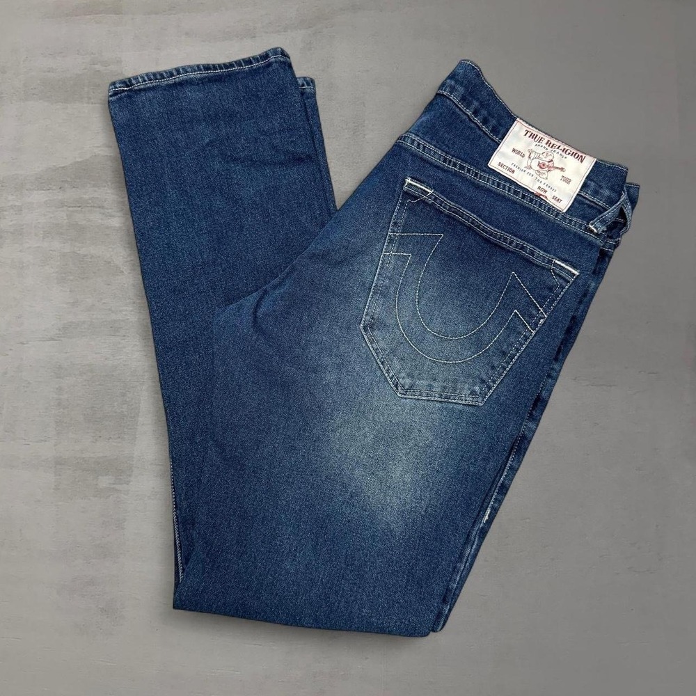 Y2K True Religion Geno Relaxed Slim Jeans Blue Medium Wash 33